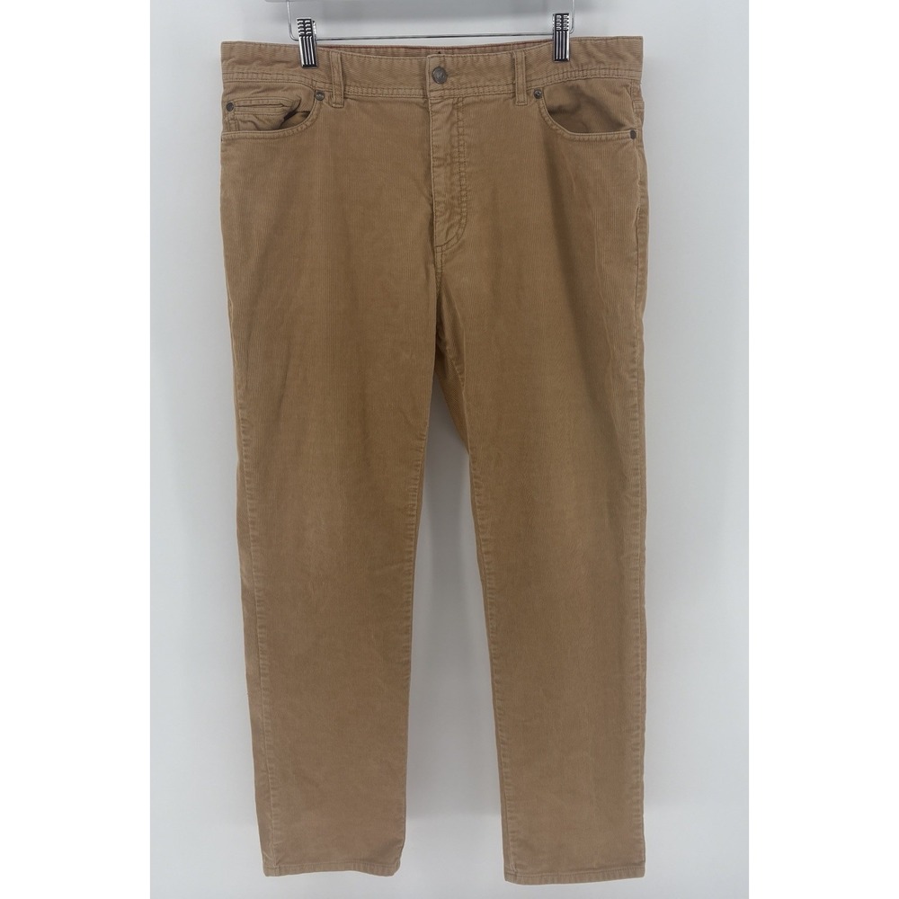 Johnnie-O Corduroy Pants Mens 36x30 Light Brown Straight 5-Pocket Stretch